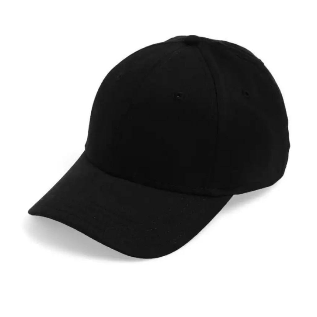 Hitam polos/ Topi Baseball Unisex/ topi Pria Wanita/ Topi Snapback Hitam polos New Promoo