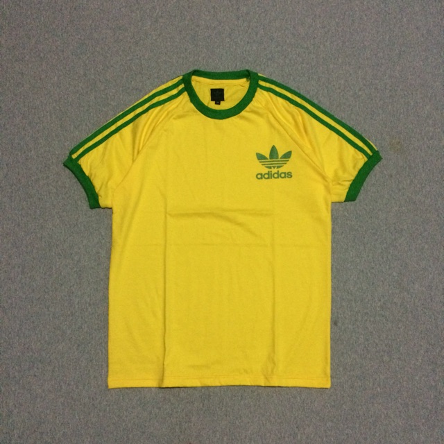 adidas green yellow t shirt