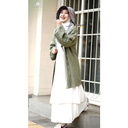 LONG CARDIGAN PREMIUM By ZANEVA hijab outer series
