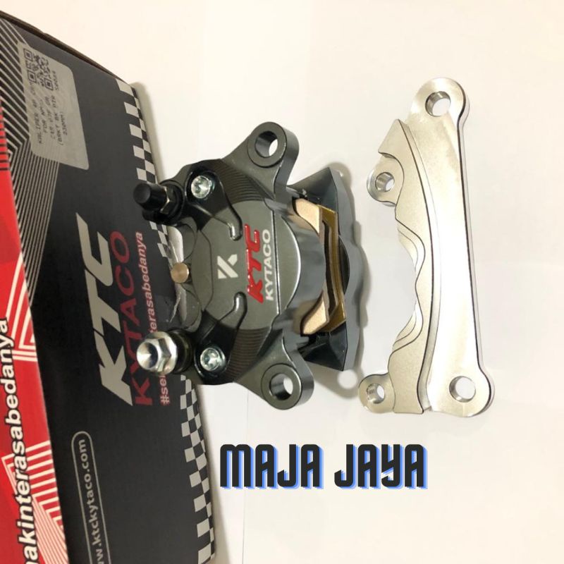 KALIPER KTC NMAX OLD BELAKANG PLUS BREKET 2 PISTON BESAR KN-V2 KTC KYTACO - GREY / NMAX OLD