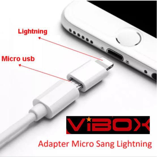 new~COD[Bayar di tempat] VIBOX ADAPTER Converter Micro USB To Lightning Iphone