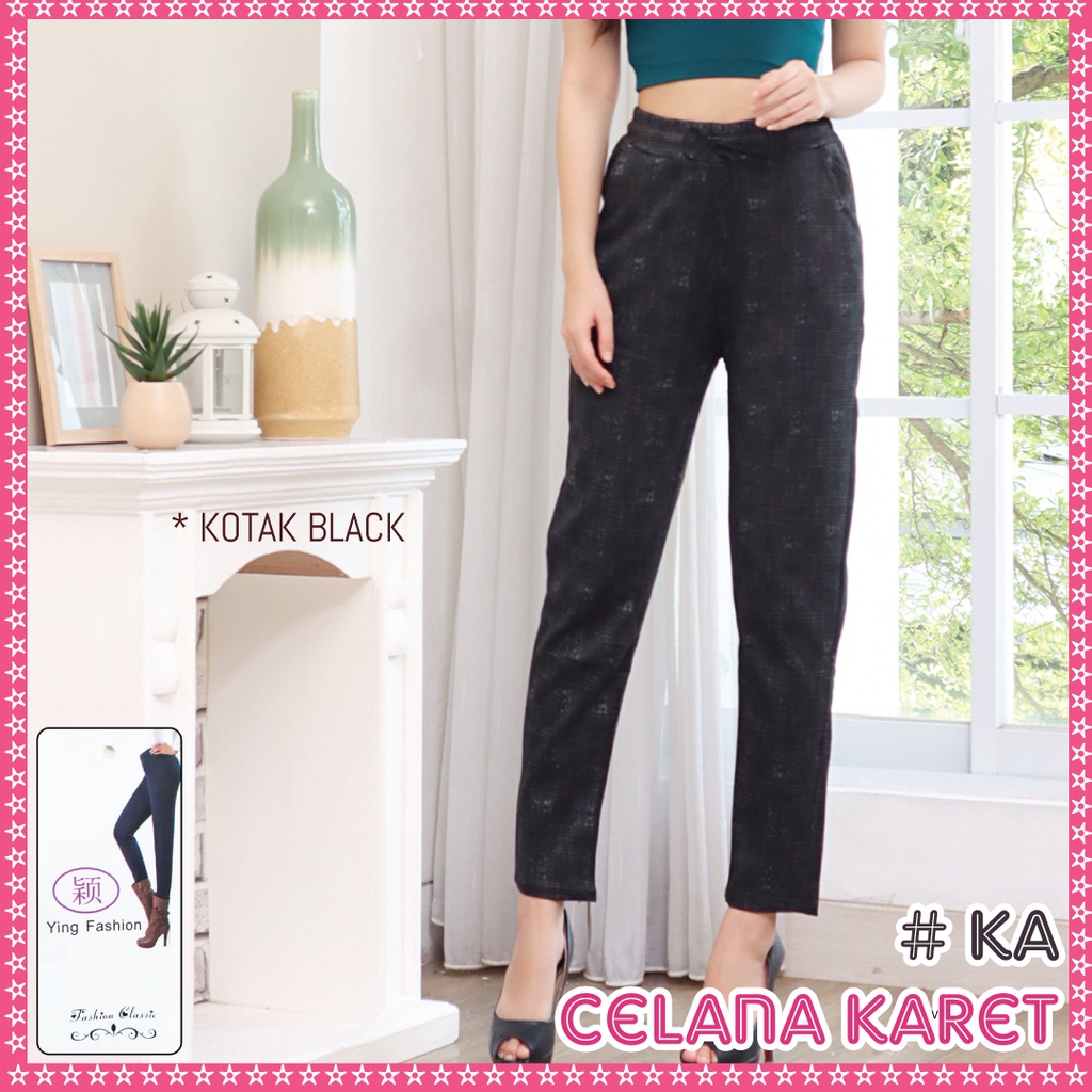 [GROSIR] Celana Karet Import / celana fashion wanita import / celana kotak wanita  / CELANA PANJANG WANITA / CELANA IMPORT / CELANA ZAHRA