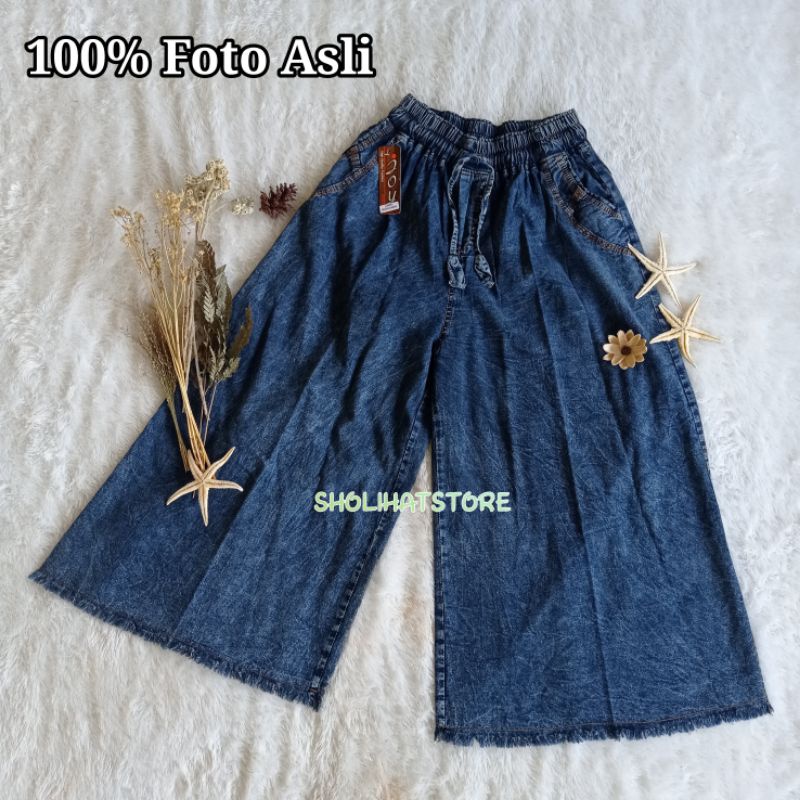 CELANA KULOT JEANS RAWIS HIGH WAIST JUMBO SAMPAI BB 85KG / KULOT SNOW JEANS RAWIS SIZE XXL XXXL / KULOT JEANS SOBEK BAGIAN BAWAH RAIWS / KULOT PANJANG JEANS RAWIS PREMIUM / LOOSE CULLOTE HIGH WAIST SNOW WASHED / SHOLIHATSTORE