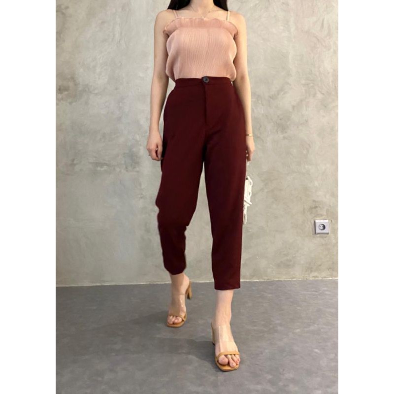 Ladura HighWaist Pants Celana Fashion Wanita Lebaran