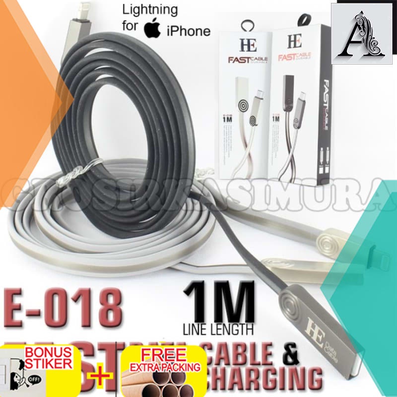 

Grosir Kabel Iphone Fast Charger Ori Hi End / Cable Lightning Length 1M E-018