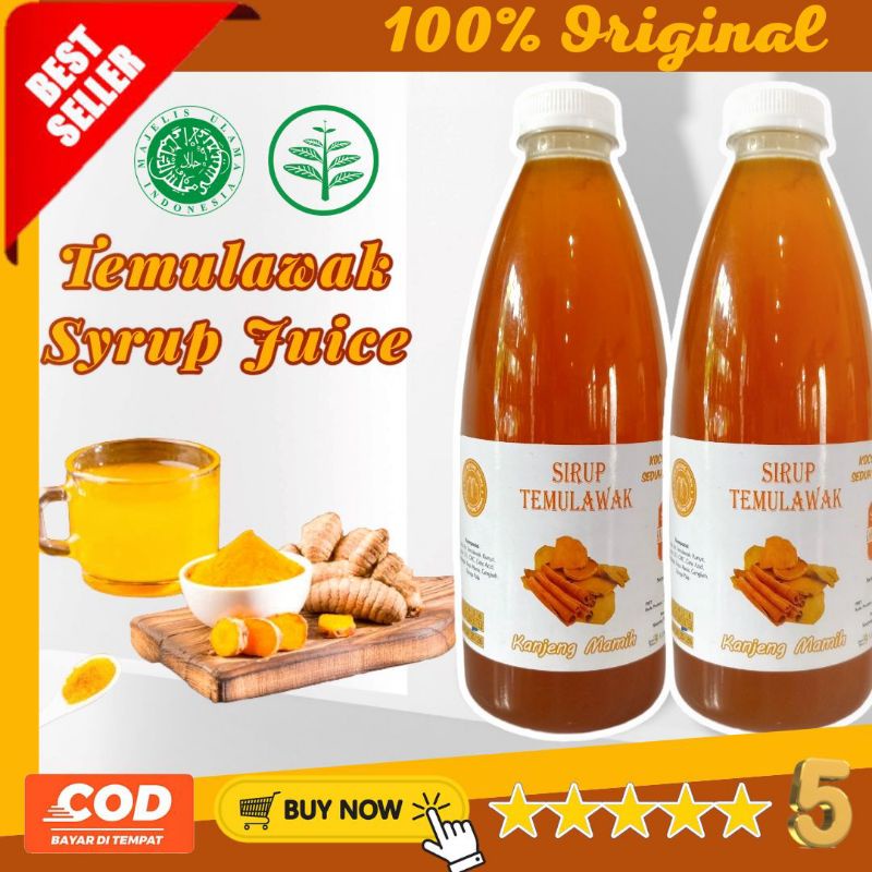 

Syrup Temulawak Juice sehat segar enak makanan minuman ringan sirup enak jamu obat herbal tradisional millenial