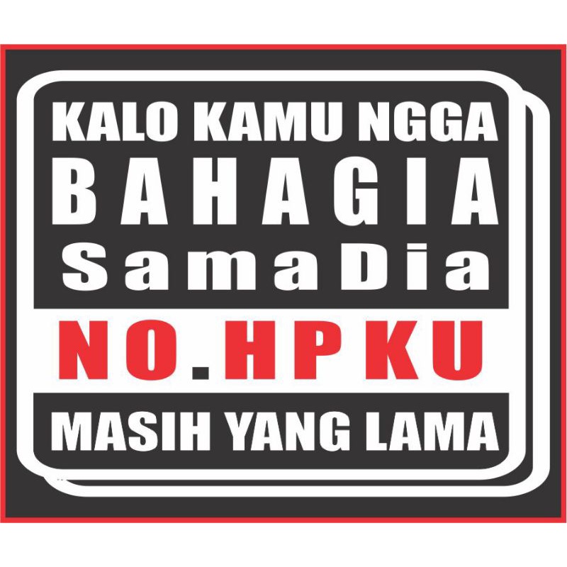 

cutting stiker kata kata truk/mobil