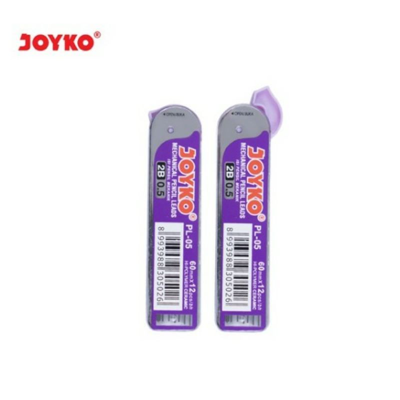 

Isi Pensil Mekanik Joyko 2B PL -05 60mmX12Pcs 0,5mm