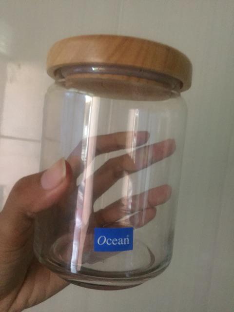 Toples Kaca / Ocean Pop Jar Wooden Lid 650 Ml