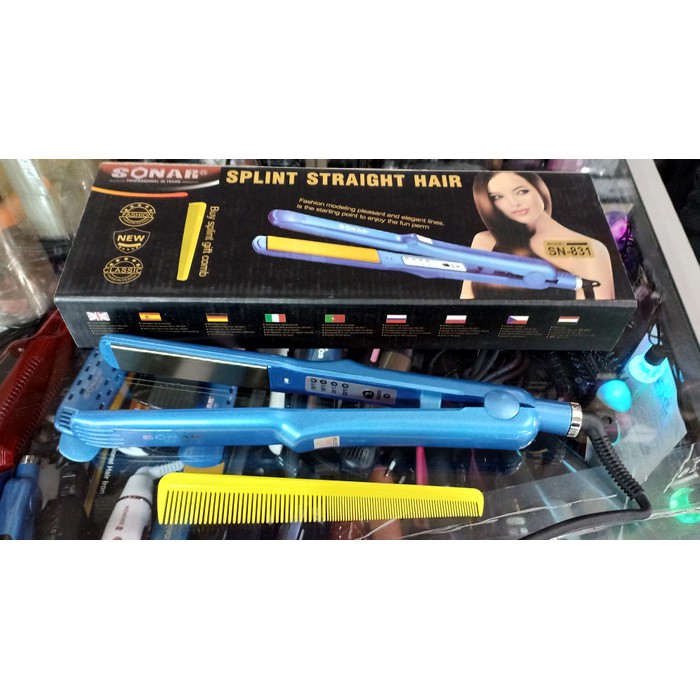 BEST SELLER  Catok Sonar Lurus SN-831 with Temperatur Murah  TERMURAH