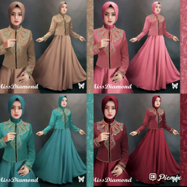 Maxi miss diamond peach Milo maroon tosca