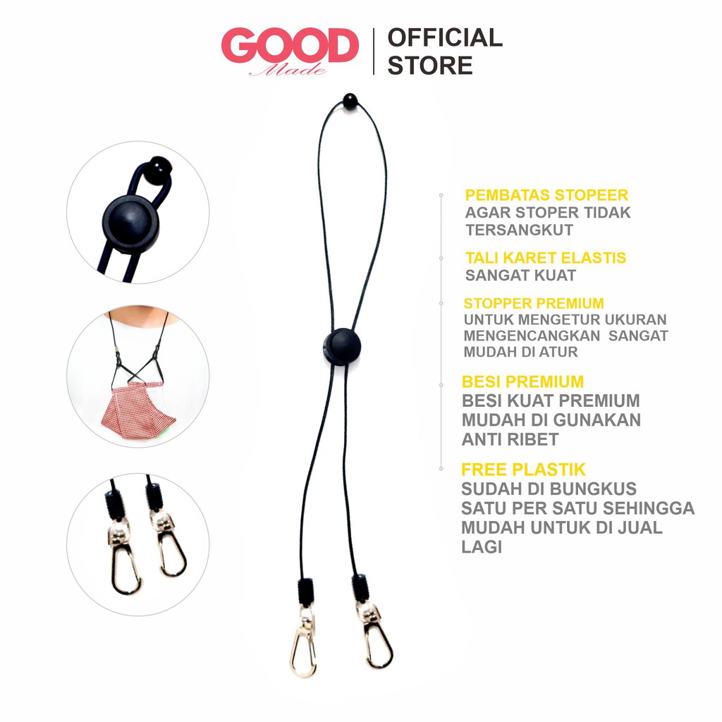 GOOD MADE - Mask Strap / Tali Masker / Kalung Masker hijab / Kalung Masker / Tali Gantungan Masker / Strap