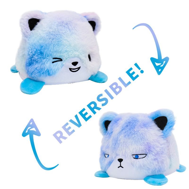 Reversible Flip Cat Plush Stuffed Toy Soft Animal Cute Doll Children Baby Gifts