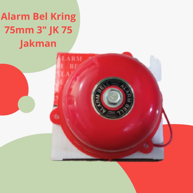 Bel kring Sekolah Listrik Alarm Bel 75mm 3"JK 75 Jakman alarm bulat Bel Sekolah / Bel Pabrik suara k