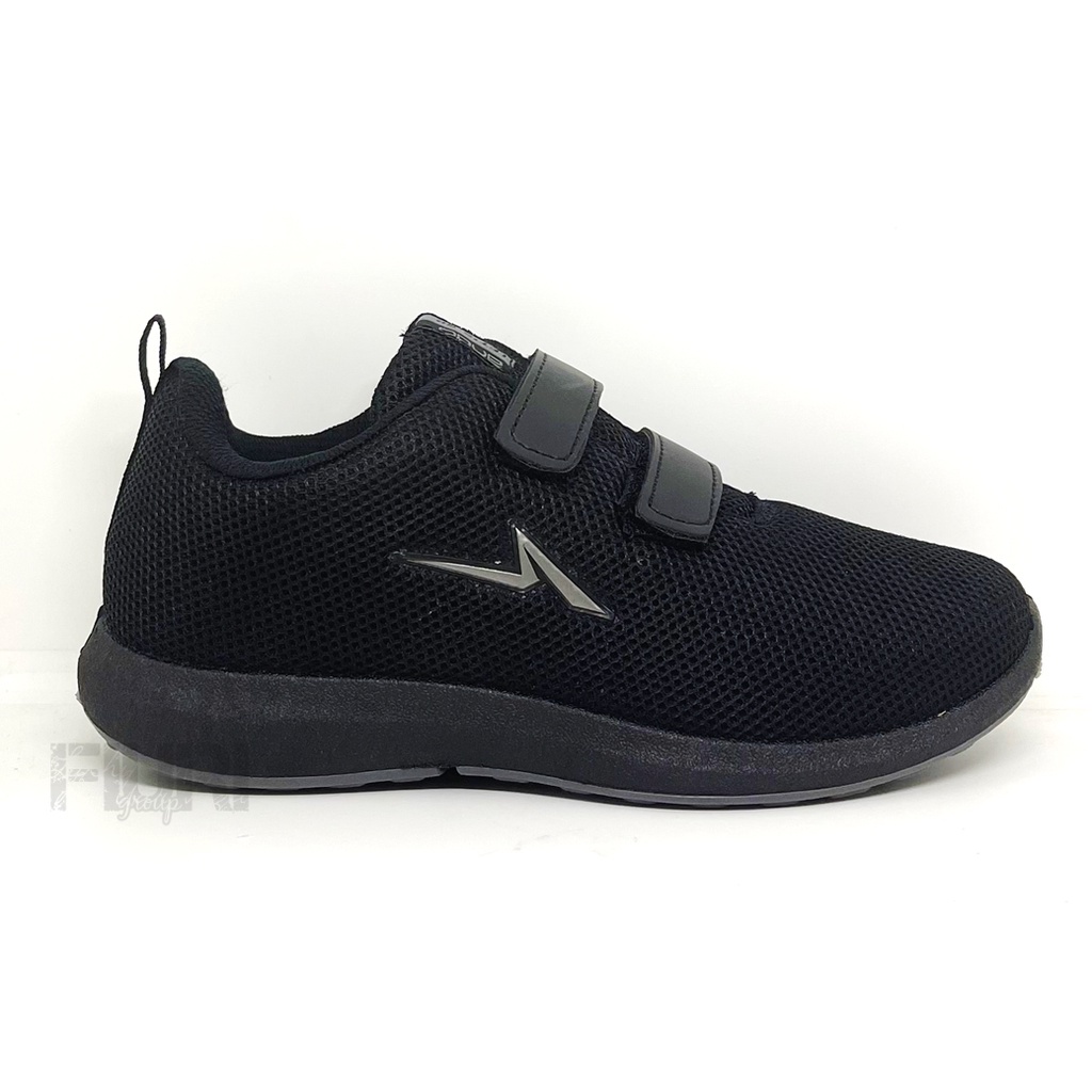 FIURI - ANDO ORIGINAL -  LIAM BSC VIANY PEREKAT 29-40 FULL HITAM - SNEAKERS KANVAS SOL KARET ANAK KECIL PEREMPUAN LAKI-LAKI - SEPATU KETS LUCU FASHION TRENDY - SEPATU SEKOLAH PAUD TK SD KRETEKAN PEREKAT CEWEK COWOK MURAH PROMO DISKON BONUS KAOS KAKI