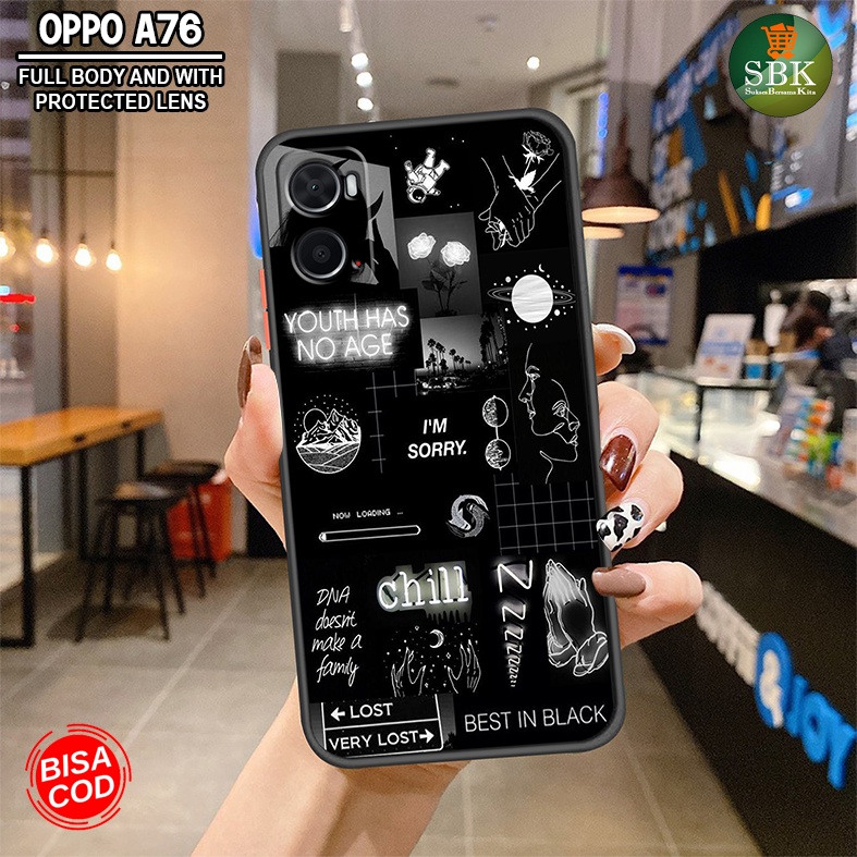SBK Case - Case BLACK AESTHETIC Oppo A76 - Case Termurah - Case Terbaru - Case Terlaris - Kesing Hp 