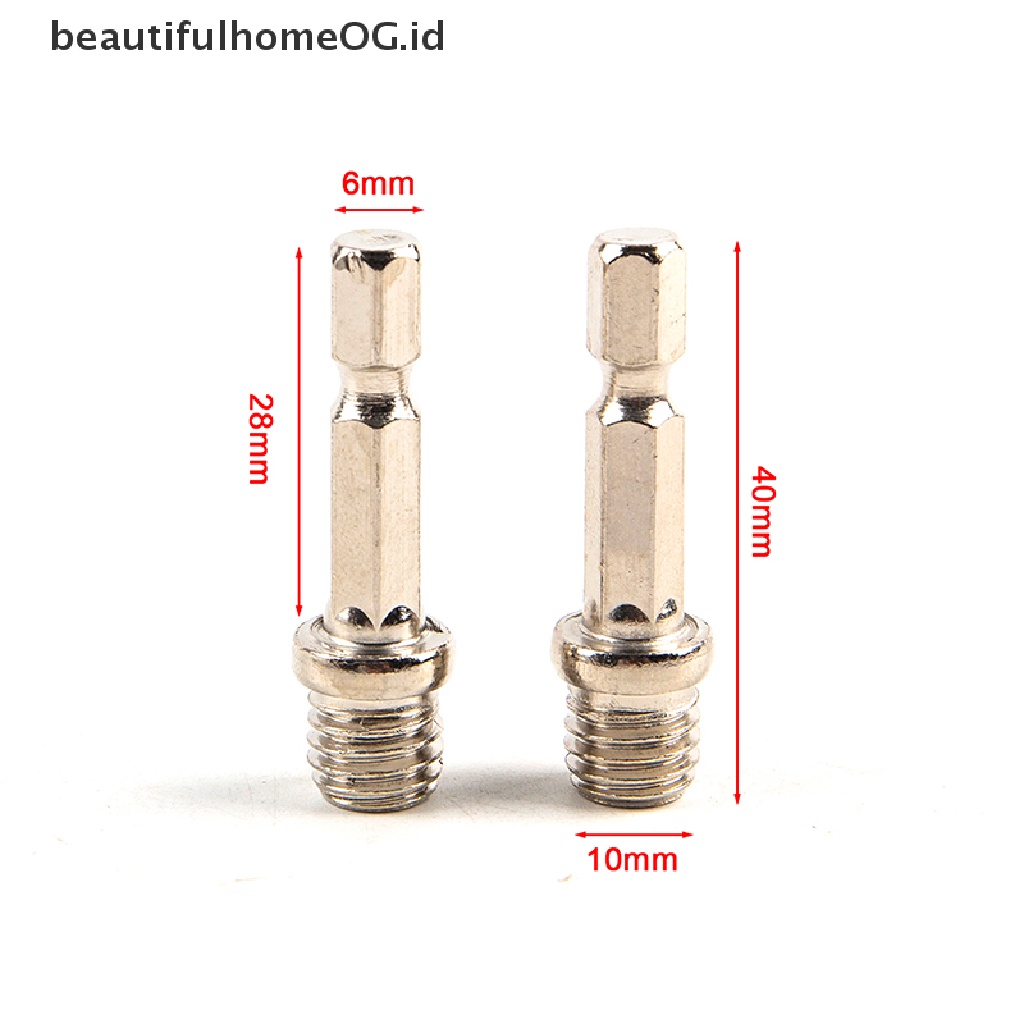 1 Pc Adaptor Batang Penghubung Bor M10 Polishing Disk Koneksi Hexagon 1 / 4