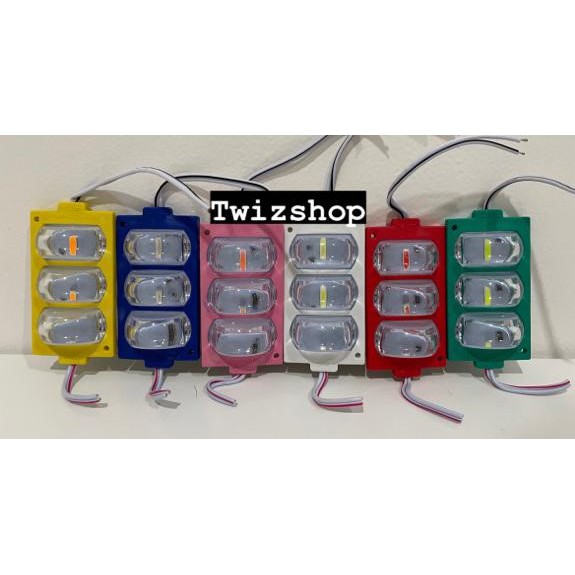 Lampu LED 3 Mata Terang 12 Volt 24 Volt / LED Variasi Mobil Truk Bus