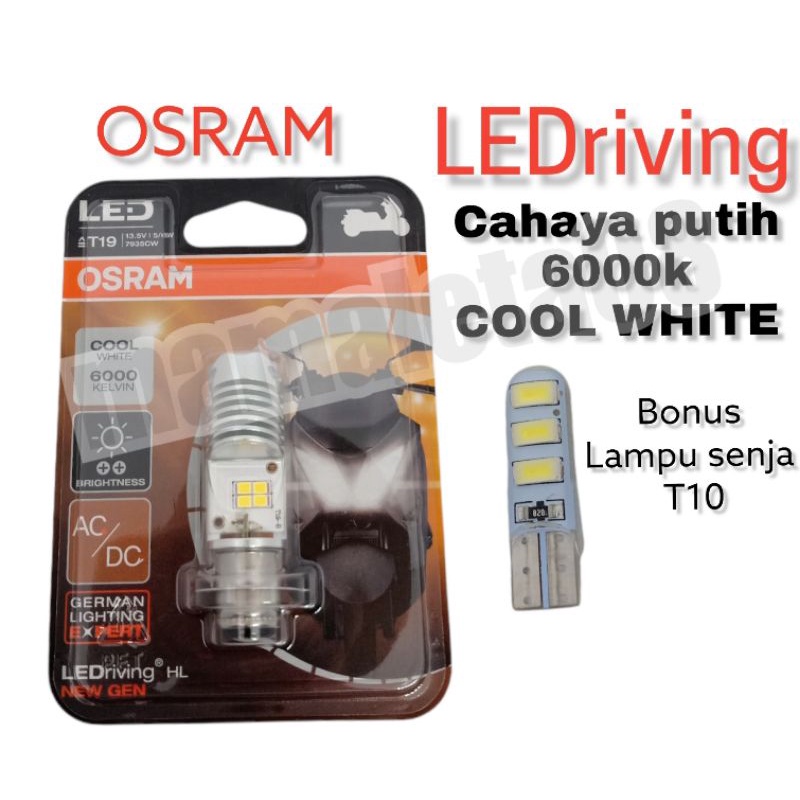 Lampu Motor LED OSRAM JUPITER Z (putih) Bohlam H6 M5 T19 AC DC
