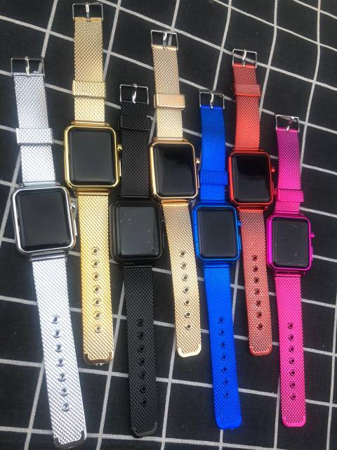 Jam Tangan Pria/Wanita Anti Air Touch Screen Digital Strap Rubber Pasir
