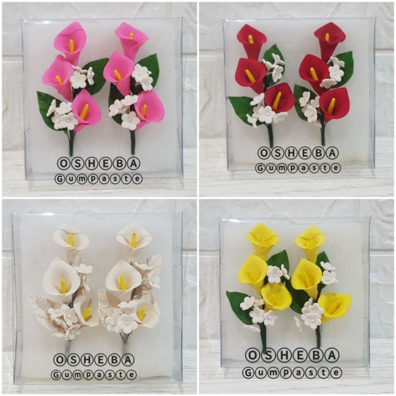 

[osheba] gumpaste bunga filler calla RM isi 2 rangkaian