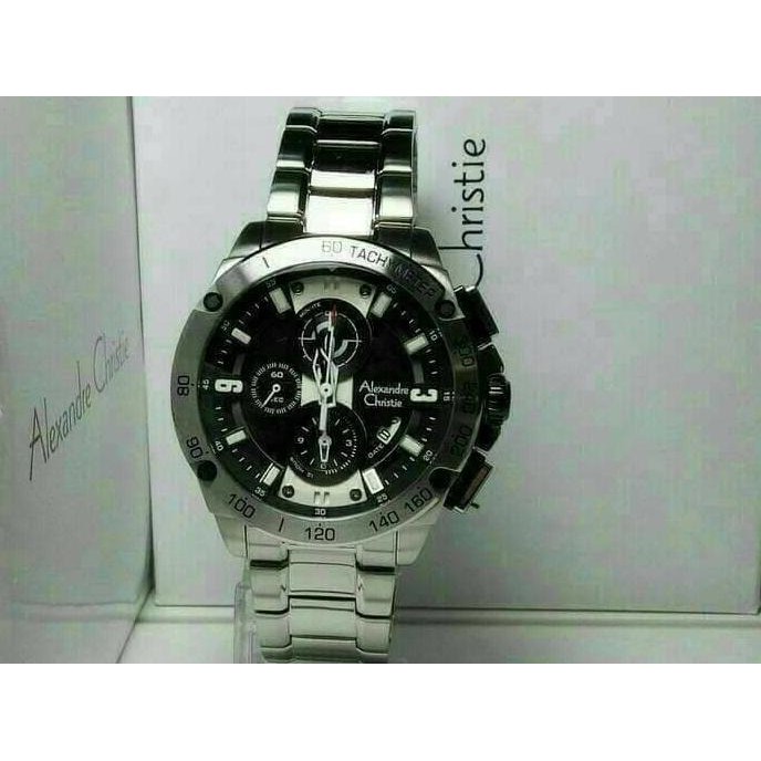 Promo Jam Tangan Alexandre Christie Original Ac6463Mc Rantai Silver Keren  Ready