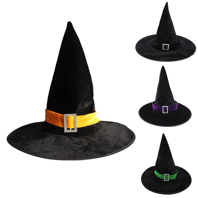 Zzz Topi Penyihir Bahan Velvet Untuk Pesta Halloween