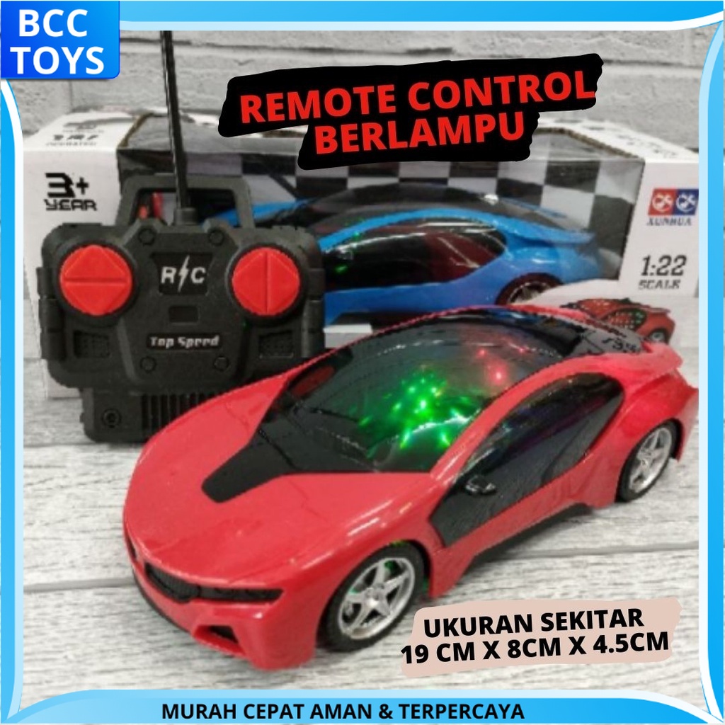 Jual Mobil Remot Kontrol Berlampu Dimensi Sedan Remote Control Balap Lampu Kabin Famous Car Rc