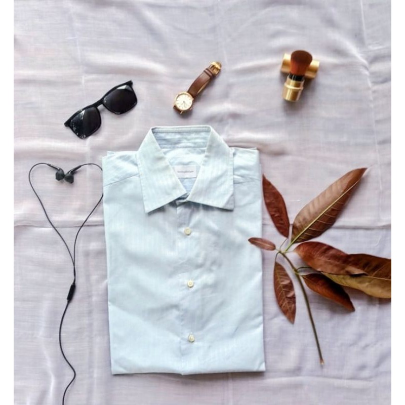 Kemeja Strip Ermenegildo Zegna