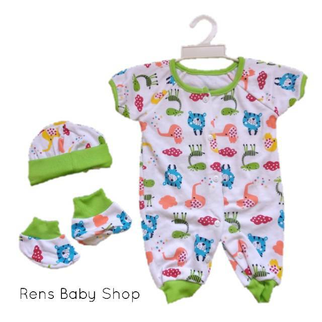 SNI JUMPER kancing SET Little J topi sarung kaki bayi newborn kado