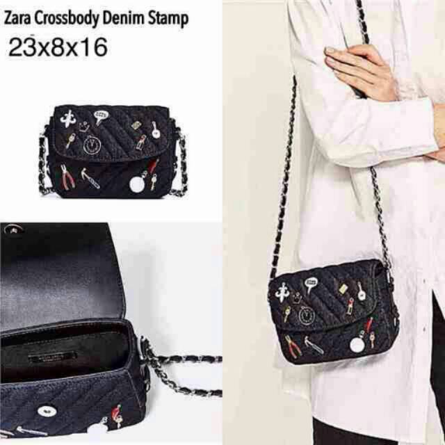 ZARA CROSSBODY DENIM STAMP ORIGINAL