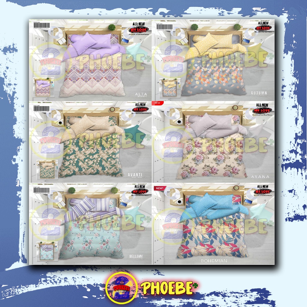 Bedcover ALL NEW MY LOVE 160 x 200 / 180 x 200 TINGGI 30 - ALTA, AUTUMN, AVANTI, AYANA, BELLAMY