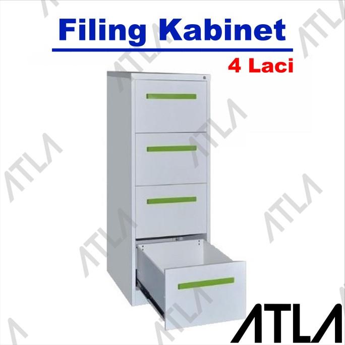 

+++++] Filing Kabinet Kantor Simple Laci Besi Cabinet Lemari 4 Drawer Pintu