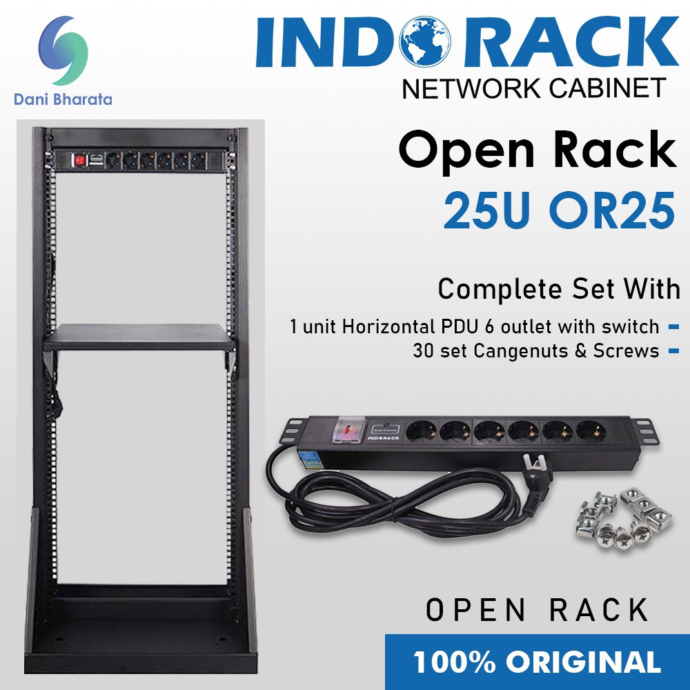 INDORACK Open Rack 25U OR25 19 inch Series BRAND TERNAMA