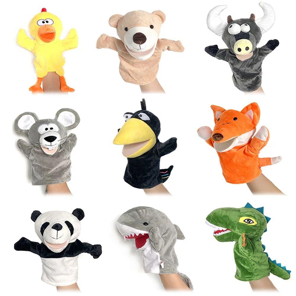 Quinton Animal Wayang Mainan Anak Kawaii Boneka Binatang Dinosaurus Beruang Hiu Panda Tangan Jari Wayang