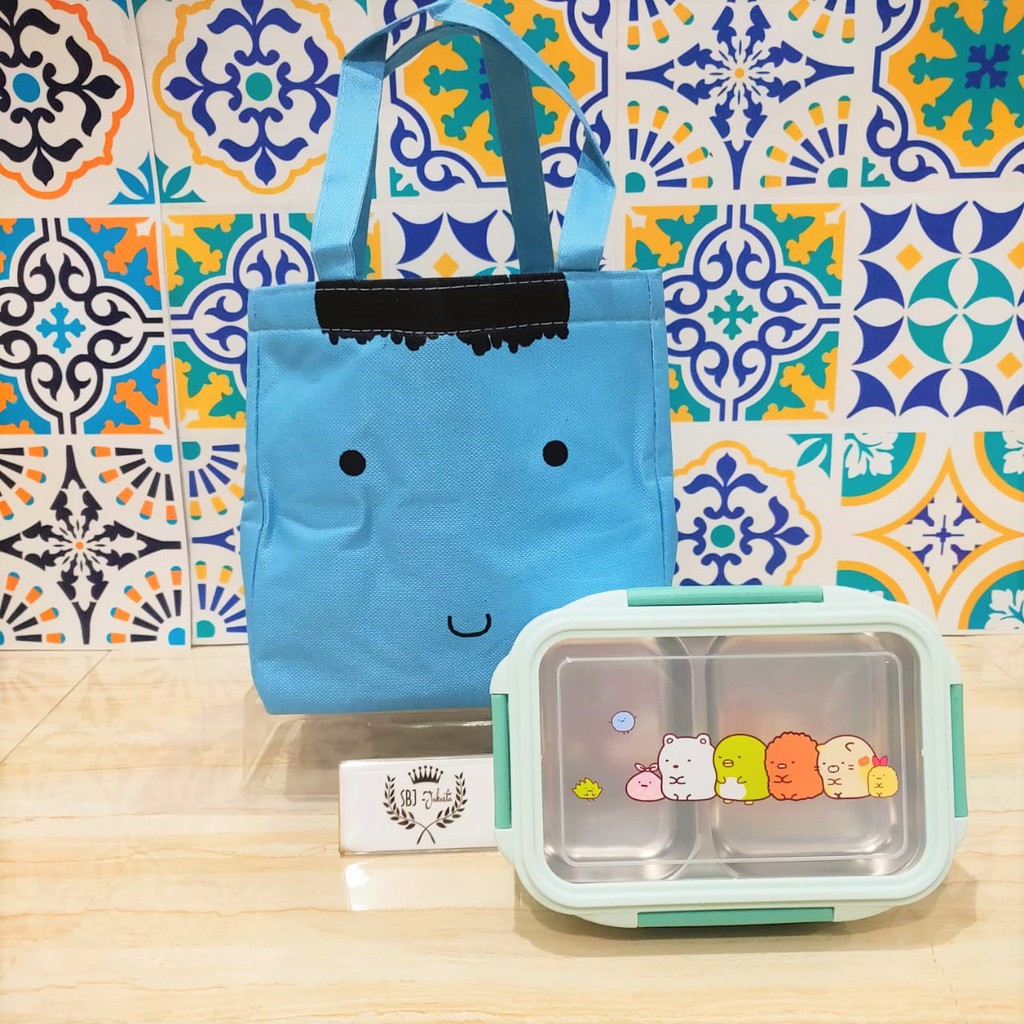 TAS BEKAL dan Kotak makan ANAK 304 STAINLESS Lunch Box SET TAS BEKAL dan Kotak makan ANAK 304 STAINLESS Lunch Box SET