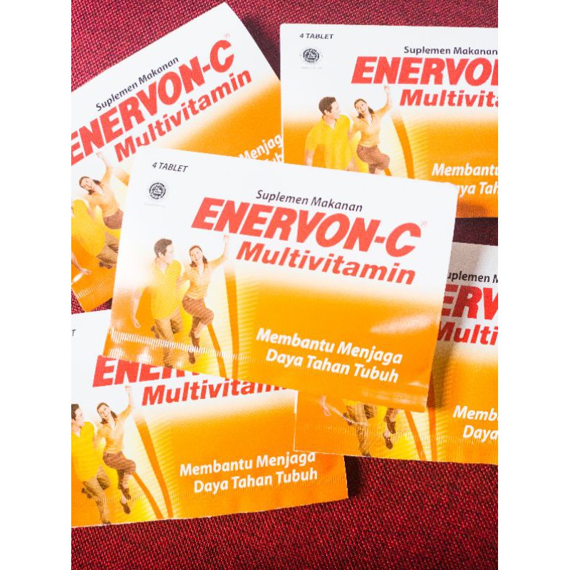 COD - ENERVON C STRIP MULTIVITAMIN ISI 4S - SUPLEMEN DAYA TAHAN TUBUH