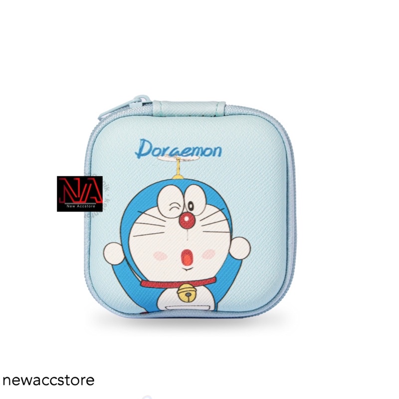 Dompet Headset Kartun/ Dompet Koin Karakter/ Dompet Kabel Charger, Earphone , Multifunctional Storage Bag Black