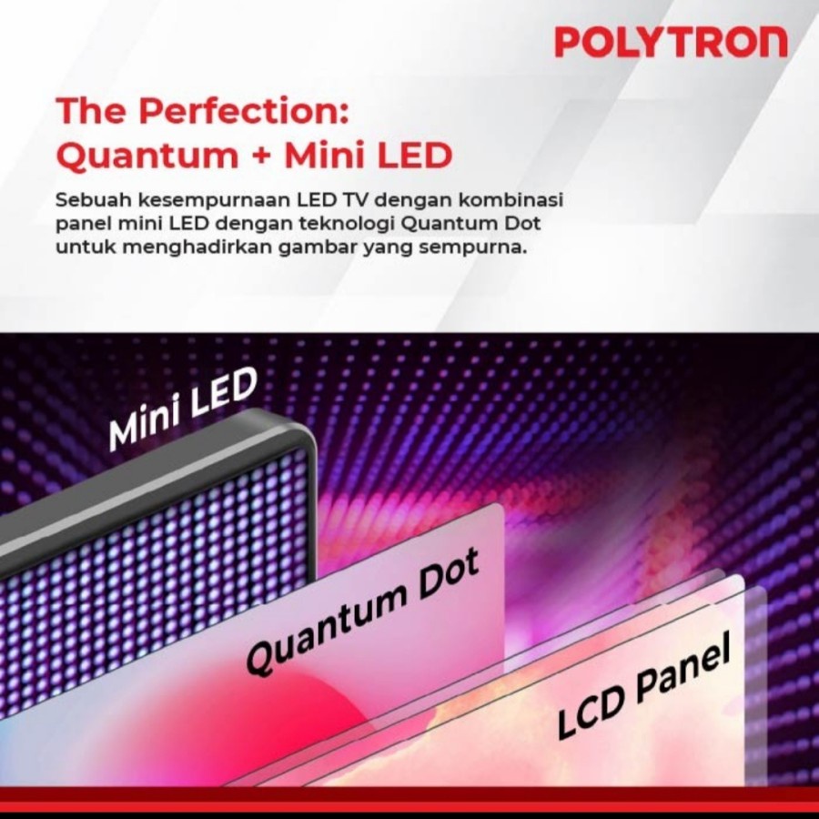 Polytron Mini LED Quantom Dot Smart 4K UHD TV 85 Inch PLD 85UV5903