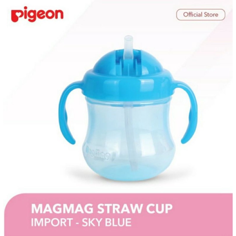 Pigeon Mag Mag Straw Cup Import  / Botol Minum Sedotan Training Straw Cup  200ml