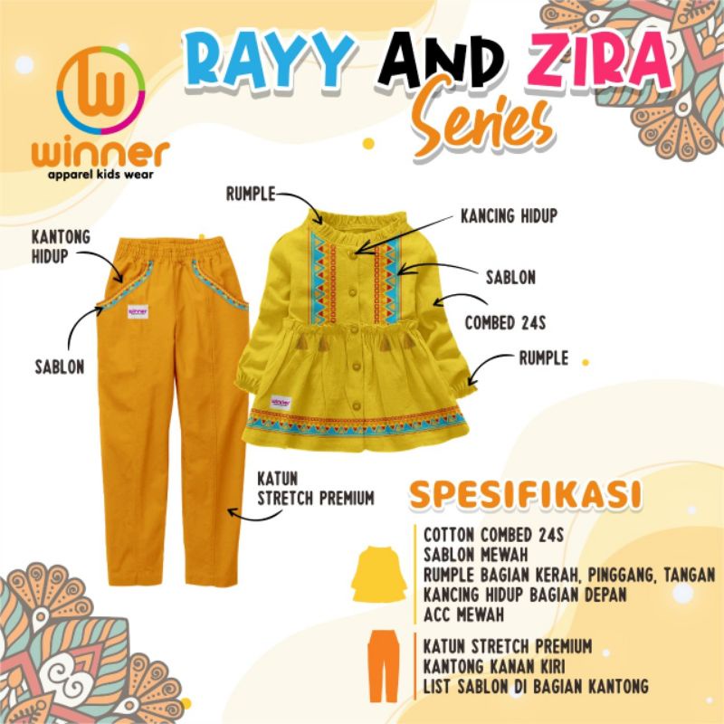 Afsheenastore Setelan Anak Perempuan Zira By Winner