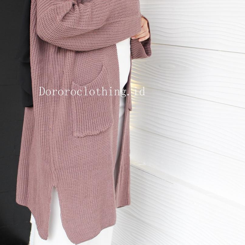 ۝ LONG KARDIGAN OVERSIZE RAJUT JUMBO | CARDIGAN TUNIK JUMBO RAJUT TEBAL ❂