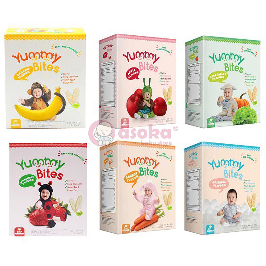 Yummy Bites Baby Rice Crackers 50gr ASOKA