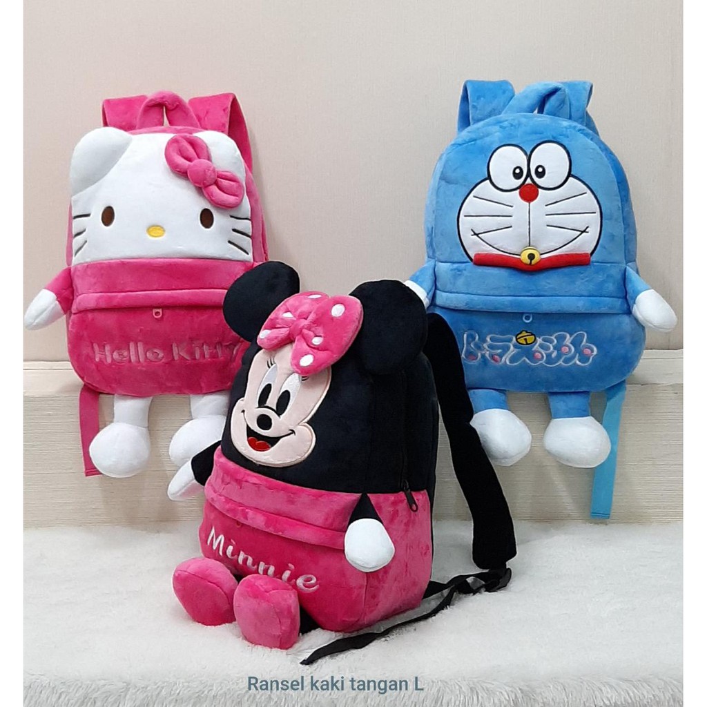 Tas Ransel Backpack Minie Doraemon Kitty/ransel sekolah anak sd/Hadiah kado tas lucu