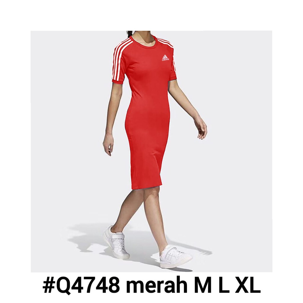 ADIDAS Bodycon DRESS BEST SELLER / Adidas Baju Wanita Tebal /ADIDAS SPORTY