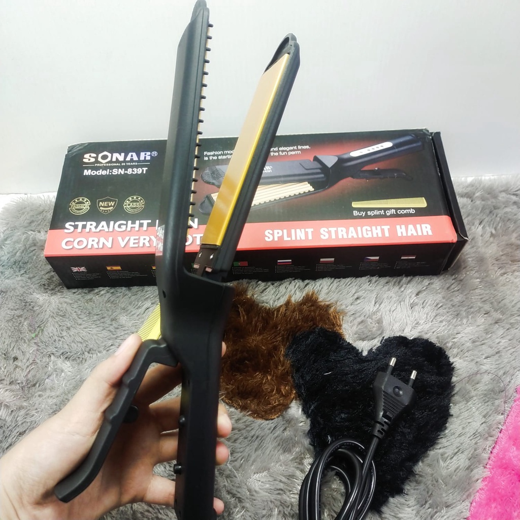 Catok Rambut Sonar SN 839 Splint Straight Hair / Catokan Keramik / catokan model gunting