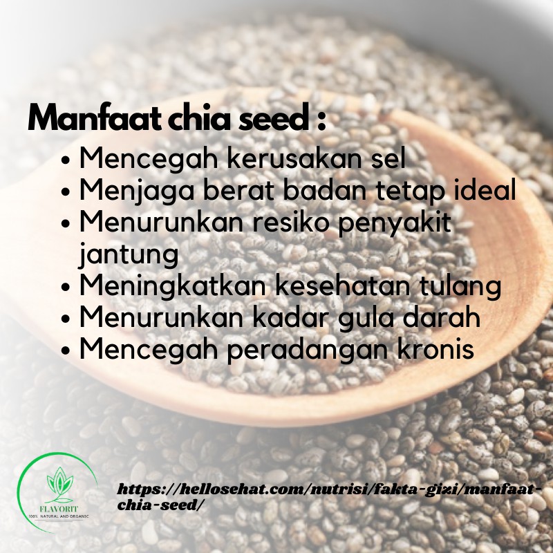 Biji Cia | Chia Seed 100 gr Organik Seeds Organic Bahan Makanan Pokok Bumbu Dapur Herbal Rempah Jamu Murni