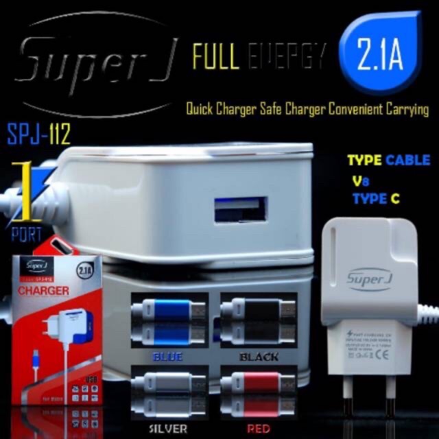 CHARGER CASAN TC SUPER J SPJ 112 2.1A 1USB