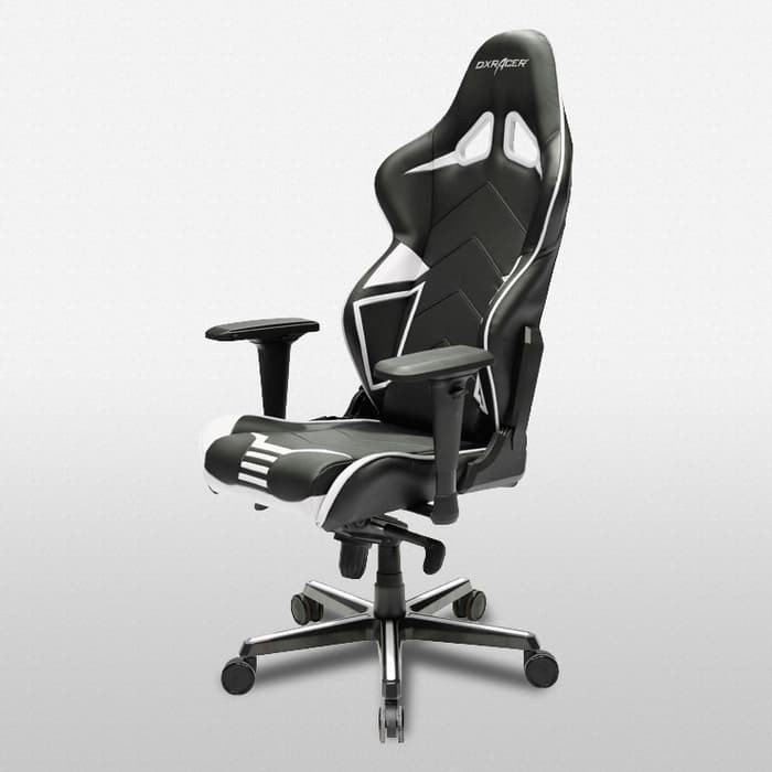 Kursi Gaming Chairs DXRACER Racing Series OH/RV131/NW (BLACK WHITE)
