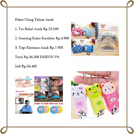 Paket Ulang Tahun Anak Isi 3 Produk Unik Dan Menarik / Souvenir Ulang Tahun